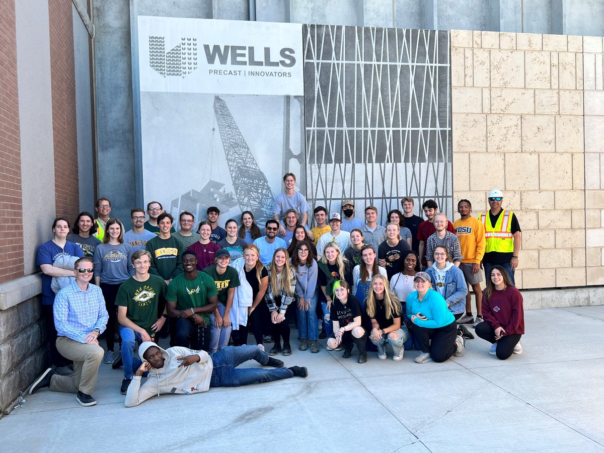 WellsConcrete's tweet photo. This week our Albany facility hosted a tour for NDSU Materials and Construction class where they were able to see our manufacturing process in action and learn about the building solutions we make that they will use in their future design and construction careers. #WellsEducates https://t.co/msbQn1vcT7