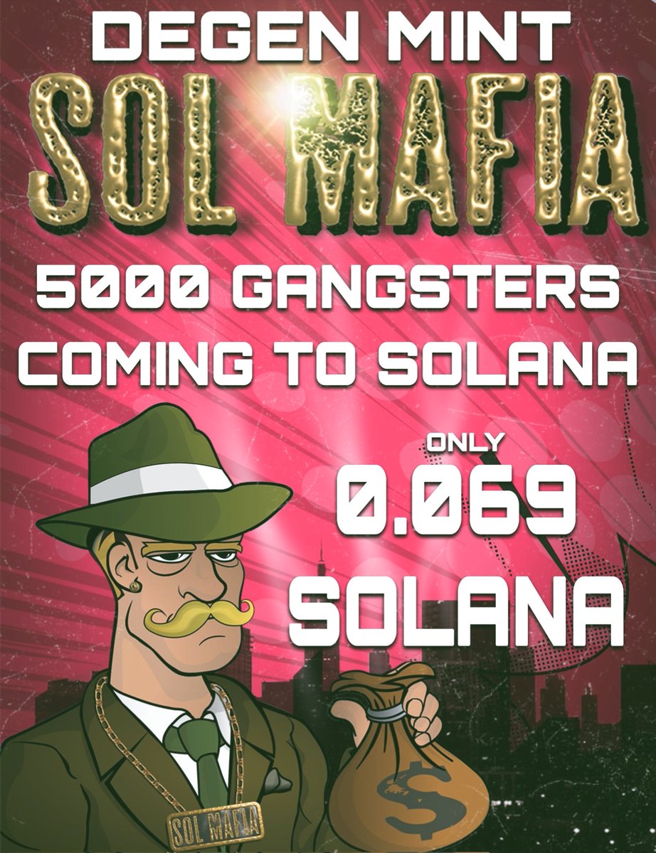 Any degens looking to join the mafia?

Come join the familia!
#DegenMints #SOL #NFTLaunch