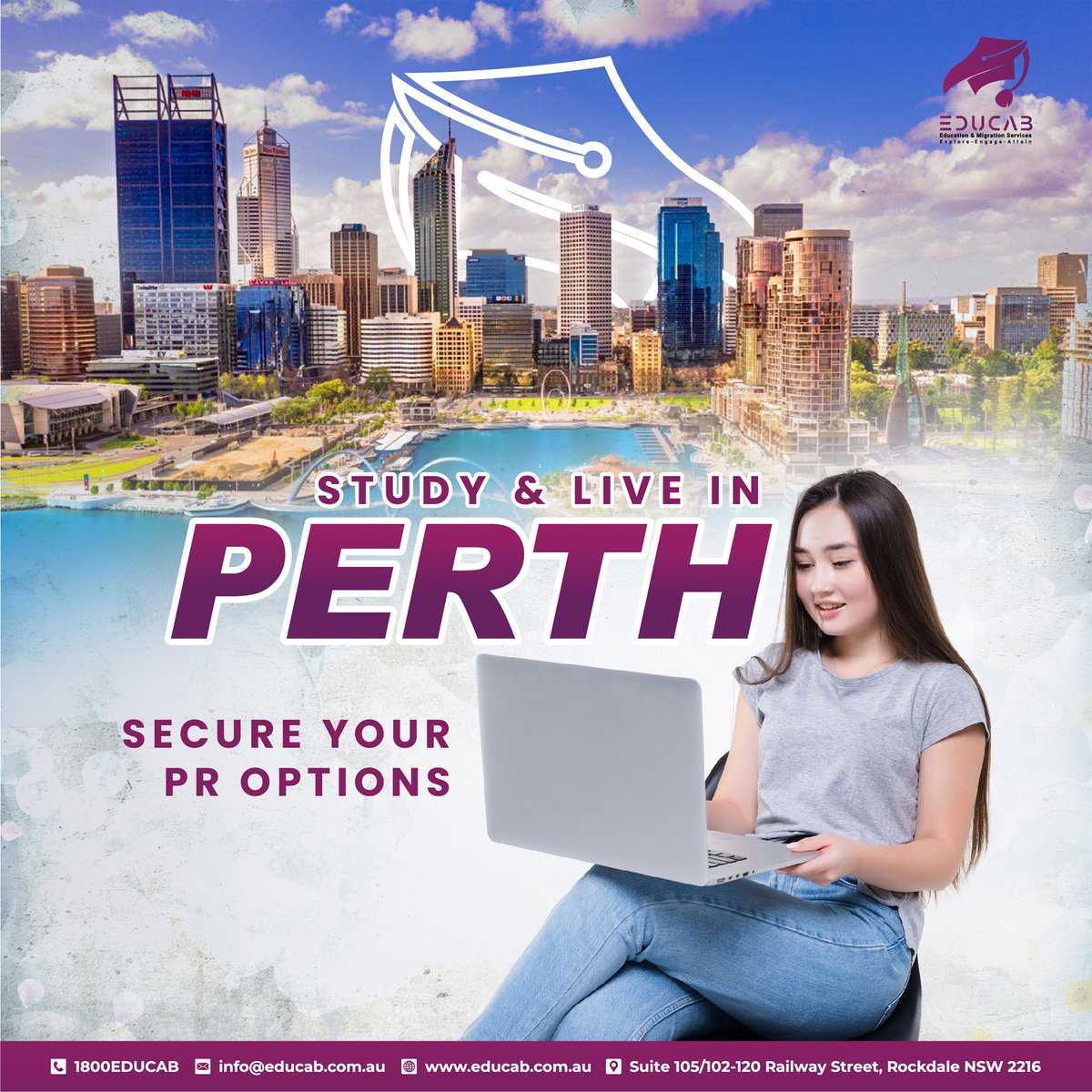 educabaustralia's tweet image. Study &amp;amp; Live In Perth‼️
Maximise Your #PROptions.

𝐓𝐡𝐞𝐫𝐞 𝐚𝐫𝐞 𝐧𝐞𝐯𝐞𝐫 𝐞𝐧𝐝𝐢𝐧𝐠 𝐨𝐩𝐩𝐨𝐫𝐭𝐮𝐧𝐢𝐭𝐢𝐞𝐬 𝐭𝐨 𝐬𝐡𝐚𝐩𝐞 𝐨𝐫 𝐫𝐞𝐬𝐡𝐚𝐩𝐞 𝐲𝐨𝐮𝐫 𝐭𝐢𝐦𝐞𝐬 𝐚𝐡𝐞𝐚𝐝.

We are ready to help, are you ready to bring changes❓

🤳1800EDUCAB
📲+61 424 205 426