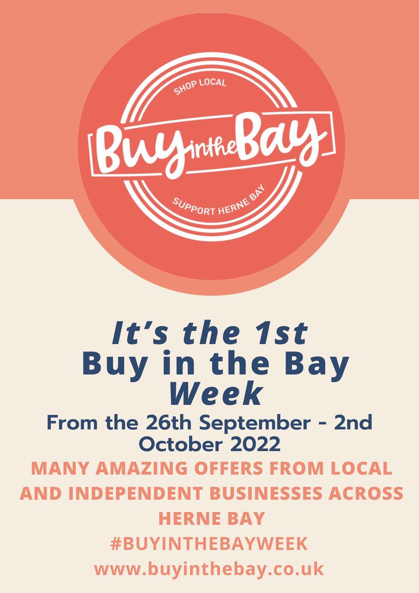 buyinthebayhb's tweet photo. Next week sees the launch of the first ever Buy in the Bay Week! 

Amazing offers from local businesses in the Bay. 

Discover offers by searching for #BuyintheBayWeek and we will be sharing local offers from the 26th September - 2nd October! 
👀 🏬 🛍

Don’t forget to tag us! 😉 https://t.co/RGt4EaWaXy