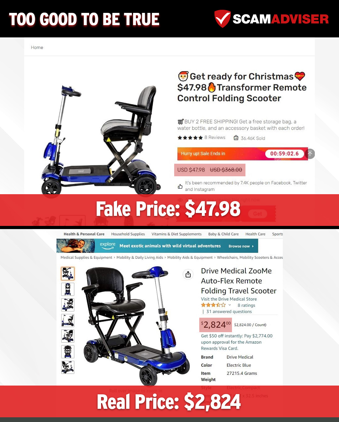 ScamAdviser on Twitter "** TOO GOOD TO BE TRUE ** This mobility