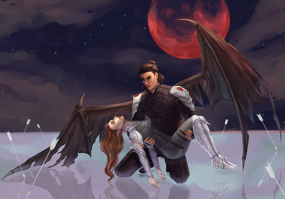 vinc_ry's tweet photo. Feyre and wolf / Cassian and Nesta #acotar #art #feyre #illustration https://t.co/FLD1y0IV6s