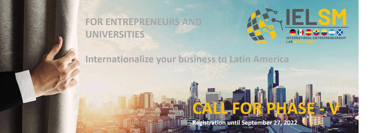 rpalacioshub's tweet photo. Do you want to internationalize your business model from #europe to #latinamerica America?. Pre-register here and attend the information session this 27.09.2022 at 17:00
https://t.co/wXldWmhe0O https://t.co/dKZXTBbc62