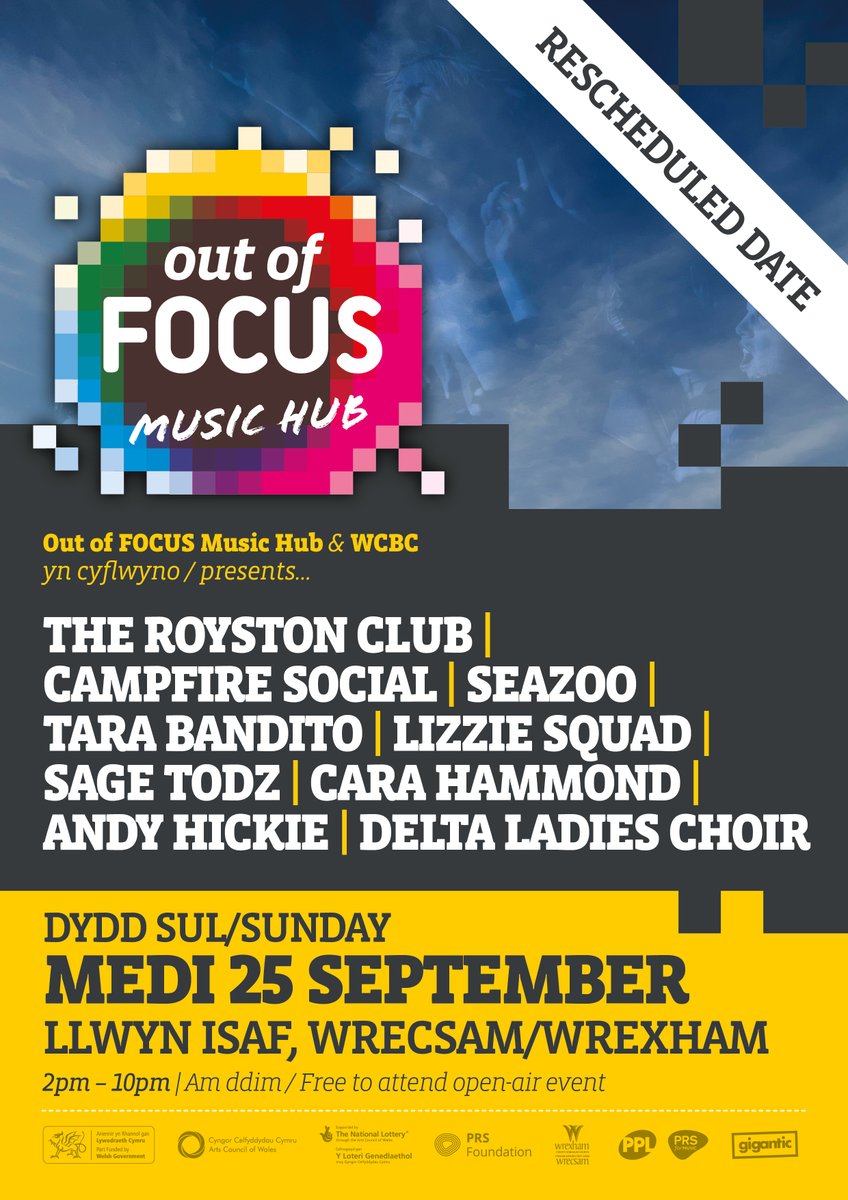 FocusWales's tweet image. We look forward to seeing everyone in #Wrexham this Sunday 25th September! It's FREE!! @TheRoystonClub @campfire_social @seazooband @TaraBandito @squad_lizzie @SageTodz @carahammond_ #AndyHickie @DeltaChoir @wrexham @ThisIsWrexham