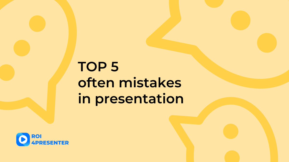 pitch_avatar's tweet image. 🔴 TOP 5 often mistakes in presentation:
⠀
1. No aim.
2. No structure.
3. Same type of slides.
4. Lots of text.
⠀
Tomorrow on our blog article on “How to improve your presentation skills”. 
Stay tuned!

#presentationmistakes #presentationskills #presentations
