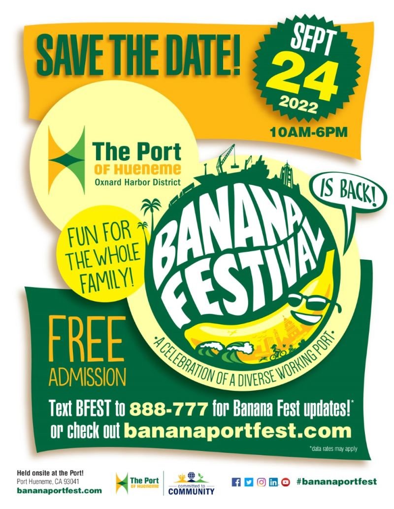 CargomaticHQ's tweet photo. Cargomatic is proud to sponsor the Port of Hueneme's Banana Festival happening tomorrow from 10am-6pm. This is a great way to see and appreciate the Port and learn more about its vital economic role in Ventura County. https://t.co/QhiUqf1zbO
#workingport #ports #bananaportfest https://t.co/zkYshSUmG4