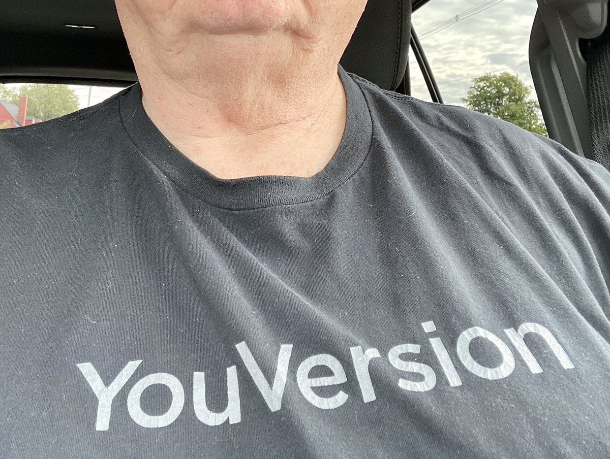 You Version Tshirts are the best airport conversation starters I’ve ever owned. Unchurched ask what it means and believers tell me their story. <a href="/craiggroeschel/">Craig Groeschel</a> <a href="/bobbygwald/">Bobby Gruenewald</a>