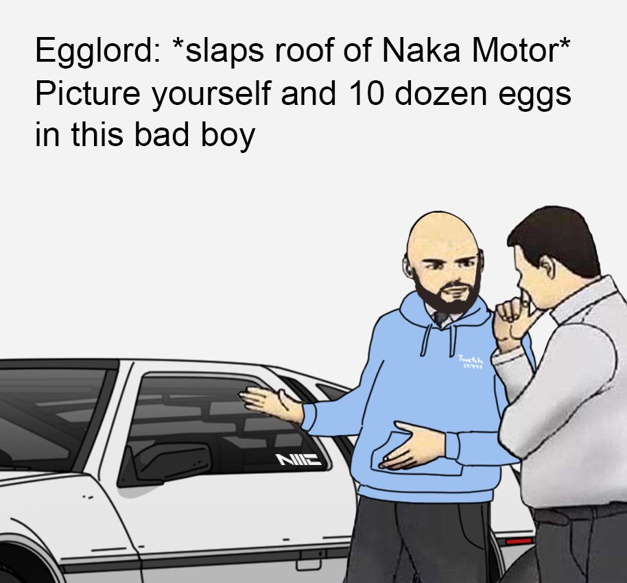 Everyone pls say gm to our CEO (Chief Egg Officer). He's making sure all the cars are nice and cozy <a href="/egglrd/">egglord</a>