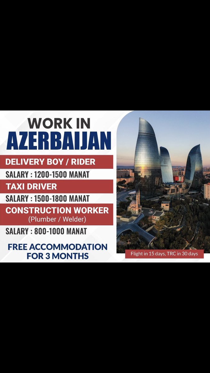 BestBvcindia's tweet photo. #Azerbaijan #workvisa https://t.co/q8vbVDG27N