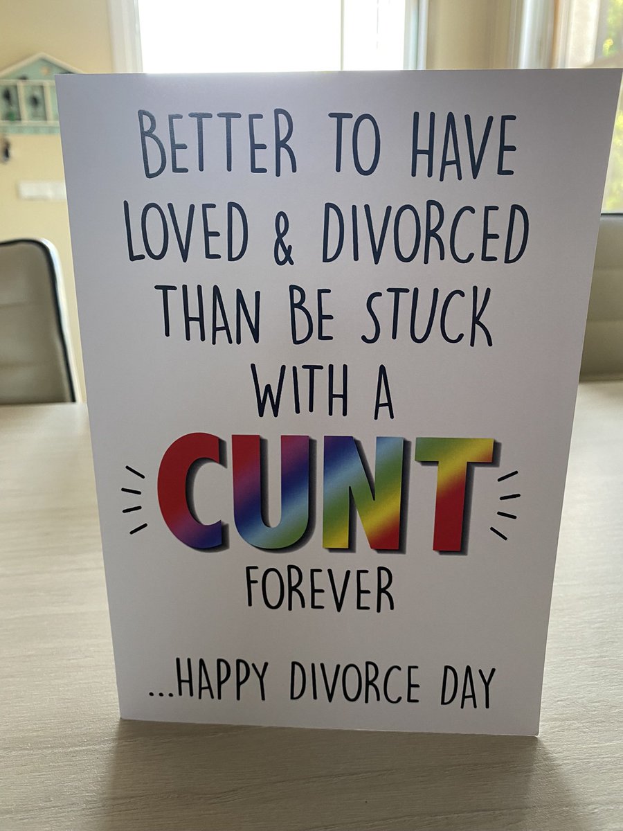 😂😂 Best divorce card I’ve received!!