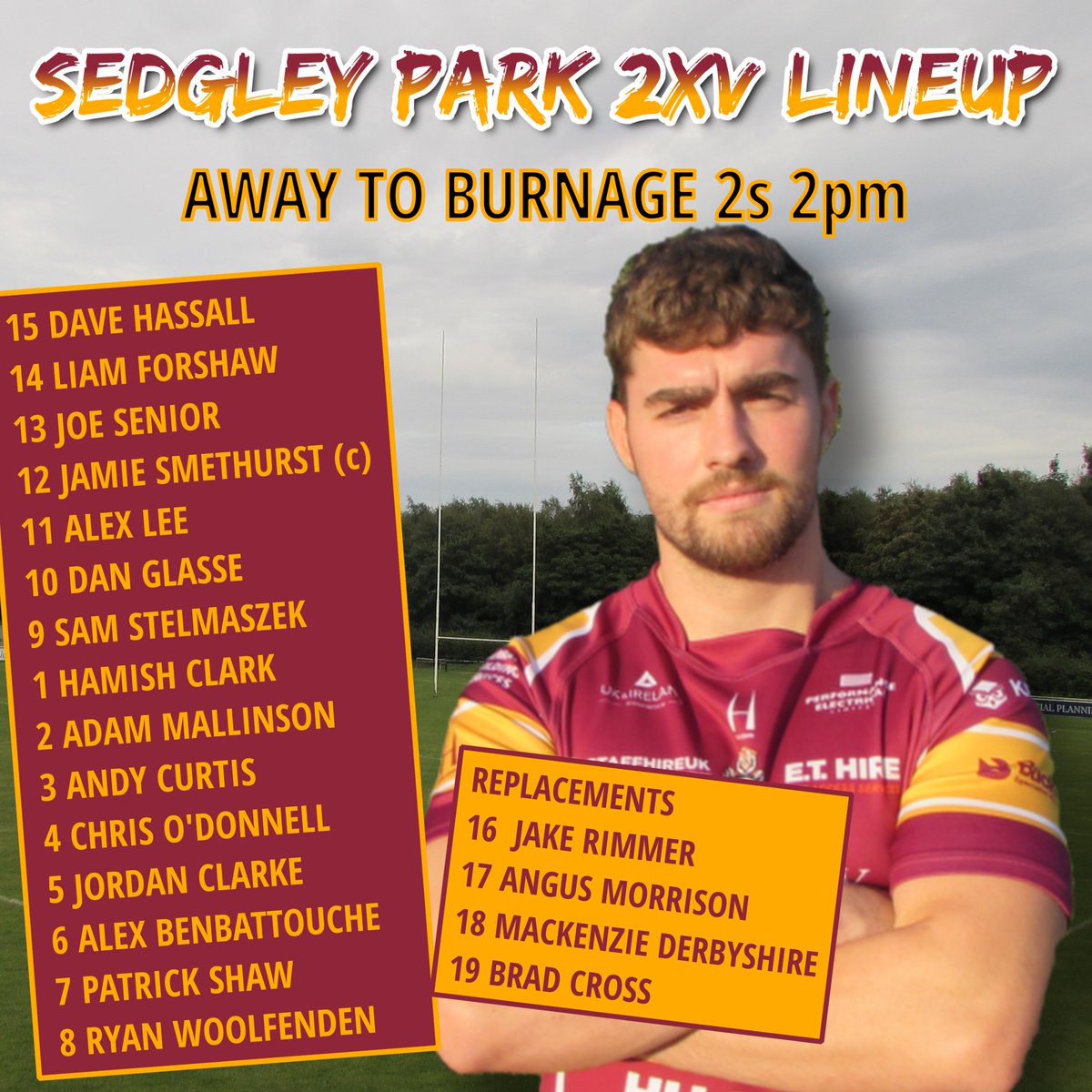 Sedgley Park Tigers (@sedgleytigers) on Twitter photo Here is the <a href="/Sedgleytigers2s/">Sedgley Park 2nd XV</a> line-up for their trip to Burnage 2s - ***2pm KO. #BeATiger Here is the <a href="/Sedgleytigers2s/">Sedgley Park 2nd XV</a> line-up for their trip to Burnage 2s - ***2pm KO. #BeATiger