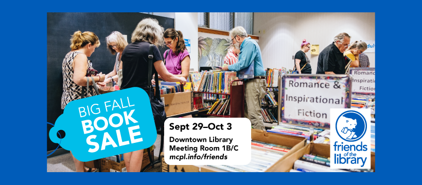 mcplfriends's tweet photo. We're looking for a few more volunteers to keep the books moving at the Friends Big Fall Book Sale. Can you spare a couple hours? Choose shifts here: https://t.co/wdRrfZhULZ Especially need help on Sunday 10/2, but shifts open each day of the sale. https://t.co/0GY0BU7ECO