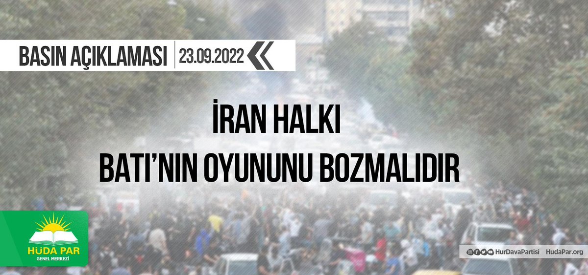 "İRAN HALKI BATI’NIN OYUNUNU BOZMALIDIR"

#İran’daki gelişmeler hakkında değerlendirmelerde bulunan Genel Merkezimiz, İran halkının Batı’nın oyununu bozması gerektiğine dikkatleri çekti.
hudapar.org/web/1698/iran-…