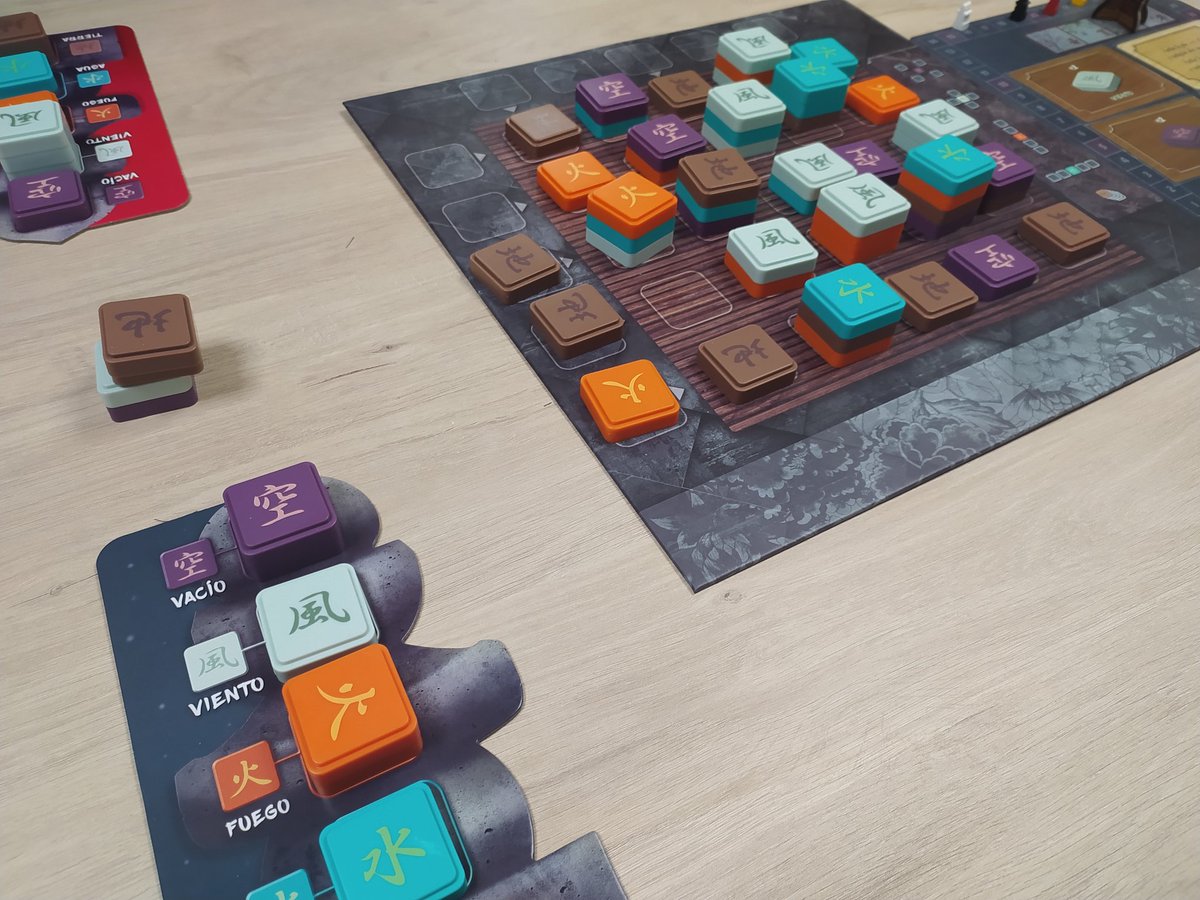 carmavi5's tweet photo. #Gorinto 🟦🟪🟫 un abstracto en el cual tendremos que combinar los elementos (Fuego 🔥, Agua💦, Tierra🌍, Viento🌬️, Vacío) para alcanzar la verdadera sabiduría 🎎 @MalditoGamesES @juernesdemesa @JupiterJuegos https://t.co/FlCYxgaP9g
