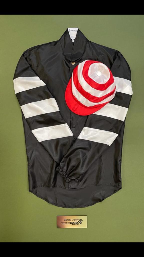 Exciting news! Barney Curley's box framed racing silks for auction this coming Wed with all proceeds going directly to Direct Aid For Africa. Live remote bids accepted via WhatsApp on 00 44 796 808 4192. Genuine interest only please. Item reserve of €1k #bellewstown #goracing