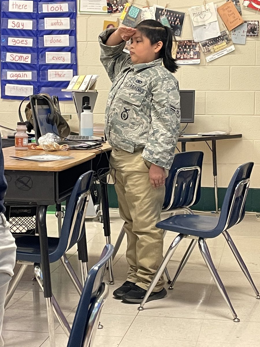 Shelley Edwards (@mrs_sedwards1) on Twitter photo When it’s camp day at school and you wear a military uniform you salute during the Pledge of Allegiance! <a href="/DicksonTigers/">E.R. Dickson Tigers</a> @beckymurray13 When it’s camp day at school and you wear a military uniform you salute during the Pledge of Allegiance! <a href="/DicksonTigers/">E.R. Dickson Tigers</a> @beckymurray13