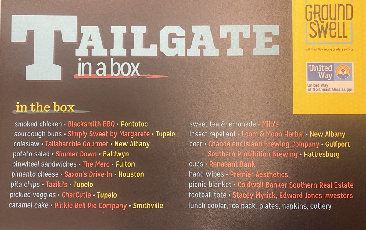 groundswellms's tweet photo. It’s Tailgate in a Box day! https://t.co/mIY9AOHJrx