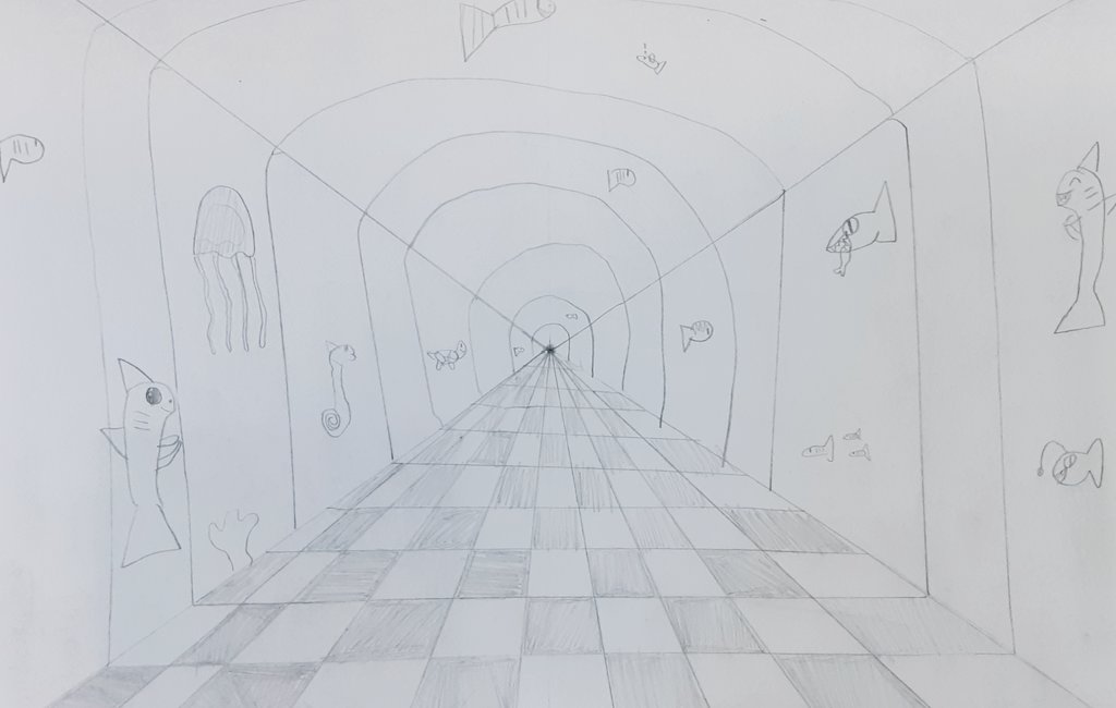 Mr_HogarthYPS's tweet photo. We had a go at creating our own perspective art this week. I think 5H have done an excellent job so far. Very well done. 👍🎨🖼 #creativity @WiderYps https://t.co/BV1az3WCDa