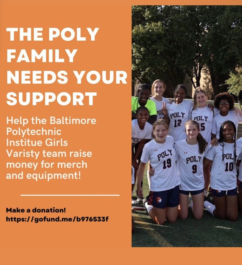 BpiAlumni's tweet image. The Girl&apos;s Soccer team needs help raising $2,000 for merchandise and equipment! Can you help?

#polypride  #PolyAlumni #bpialumni #BaltimorePolytechnicInstitute #bcpss #polyathletics