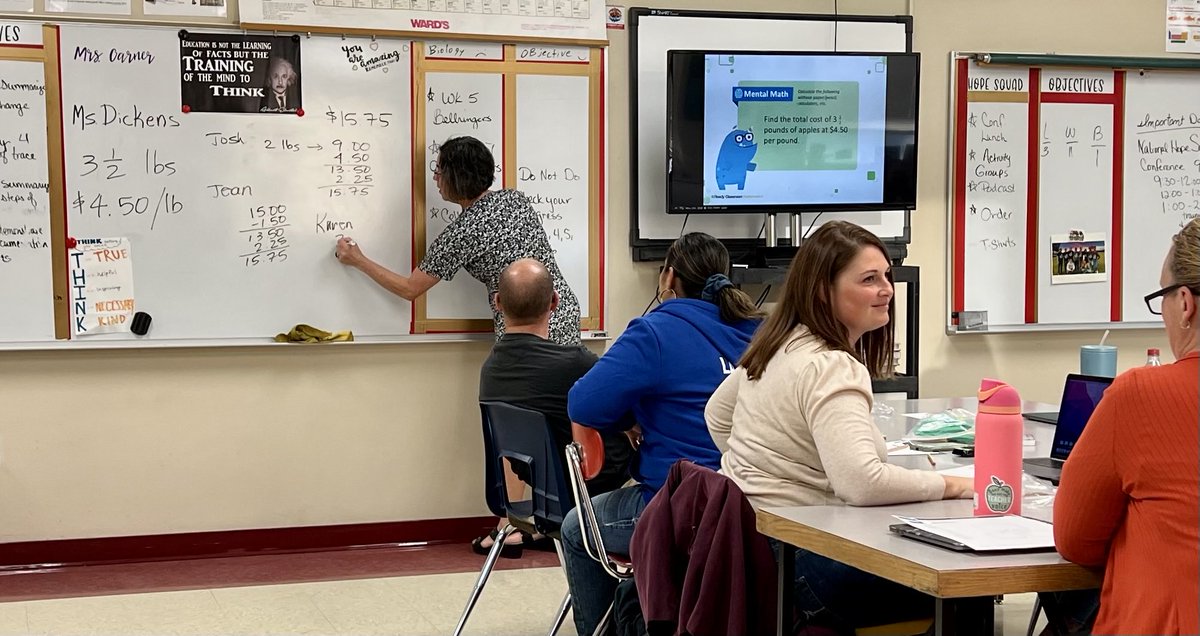 vikki_lange's tweet photo. Learning math today in Idaho with Liz from ⁦@CurriculumAssoc⁩ and a curious friend! https://t.co/5l6087jqLc