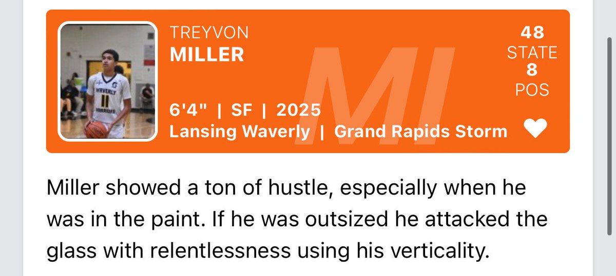 treymiller2026's tweet photo. Hard work pays off!  Keep grinding!
@wavohoops @grstormbb @HankampScott #prephoops250 https://t.co/Soue9KGPiO