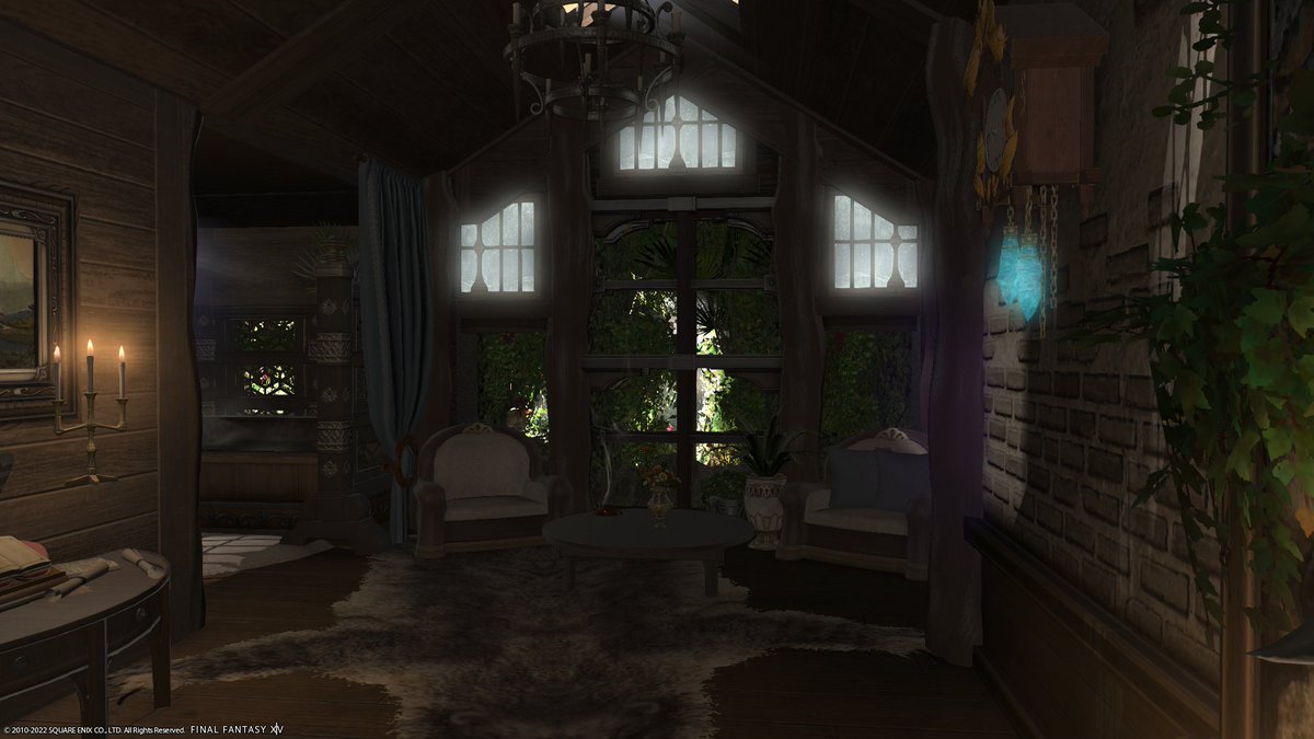 Raehne's tweet photo. [M] "Greytail Lodge" 🌿

A cozy mountain retreat where you can relax before heading out again. Word of warning that things may get weird this time of year...

🚪Aether | Midgardsormr |Empyrean | P56, W 23

#FF14Housing #hgxiv #HousingEden #FF14ハウジング #FFXIV #FF14 https://t.co/uxGCnhXGNe