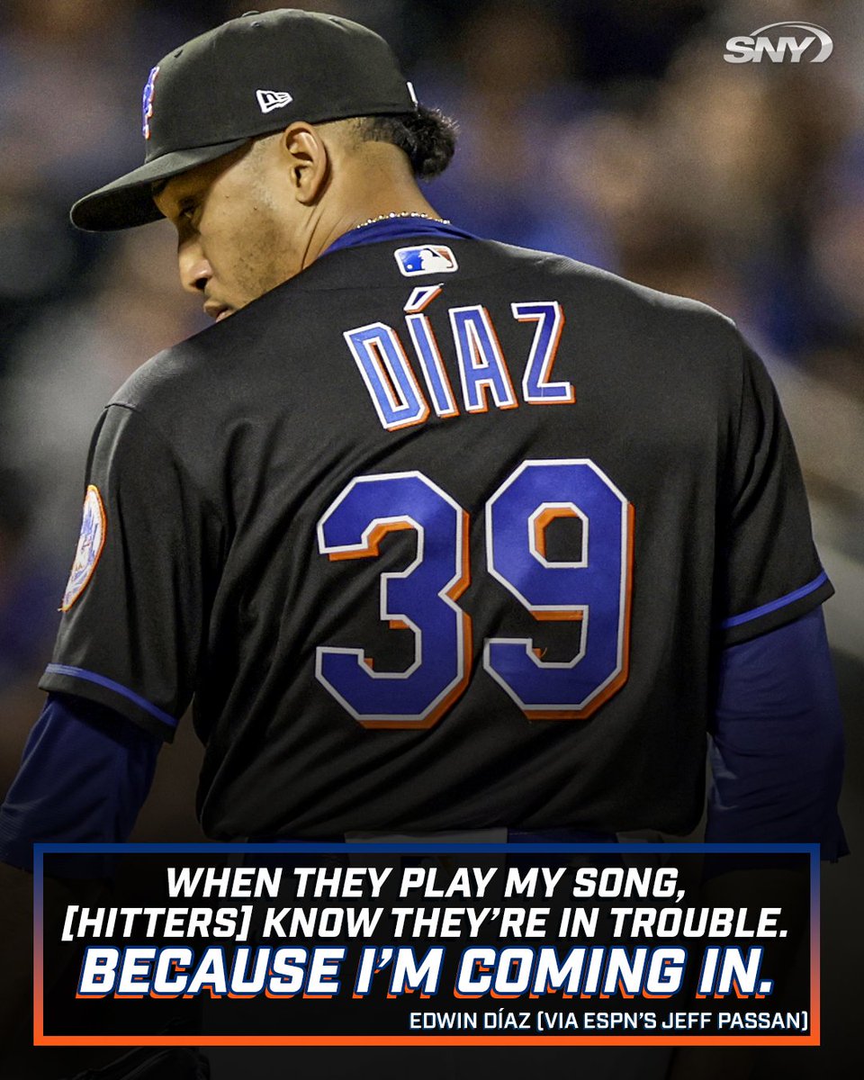 SNY_Mets's tweet photo. Edwin Díaz spoke about how he feels when "Narco" blares over the speakers at Citi Field 🗣🎺 https://t.co/cFpNd0c44Y