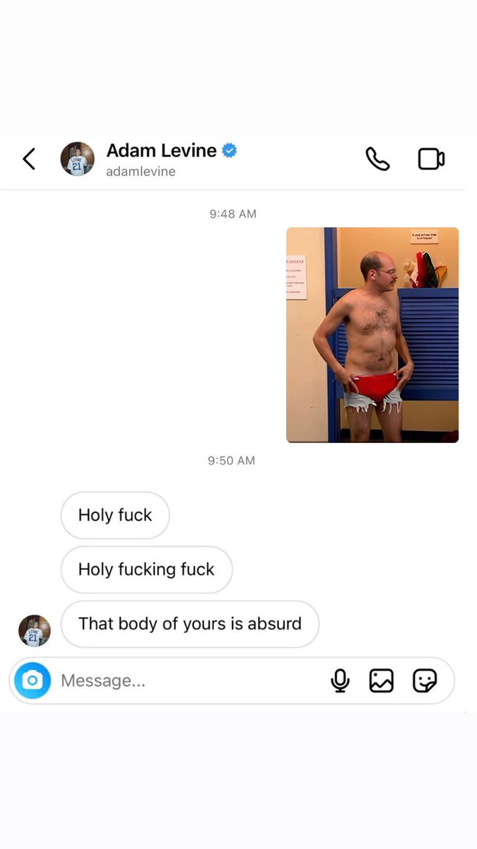 Adam Levine is a never nude. Pass it on.