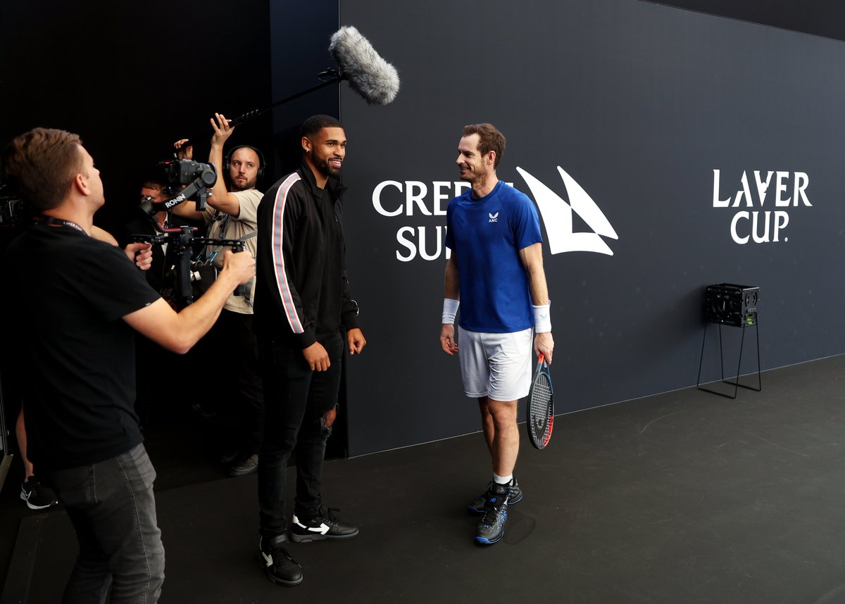 Team Europe's @andy_murray had a special meeting earlier this week with @ChelseaFC's Ruben Loftus-Cheek #LaverCup | @RLC