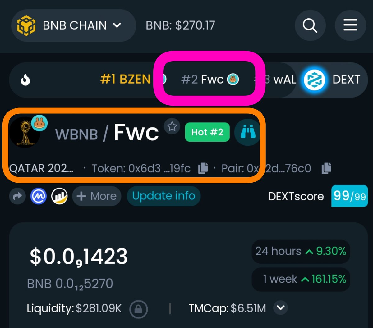 FWCOMMUNITY_Q2T's tweet photo. #cryptonews

🚀🚀🚀🚀🚀🚀🚀🚀🚀
we are top 2 hot rating in @DEXToolsApp
🚀🚀🚀🚀🚀🚀🚀🚀🚀

👇👇👇👇
https://t.co/e4SYBOhXue

$FWC
#FWC 
#BSCGem https://t.co/tdznbePCIe