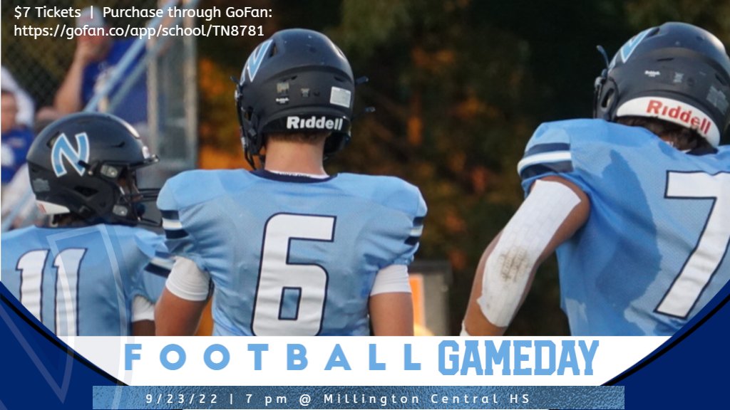 NCSThePoint's tweet photo. #TravelWithTheTrojans Tonight.  NCS takes on Millington Central tonight at 7 pm @ Millington Central HS.  Tickets are $7 and should be purchased through GoFan:  https://t.co/JNK87jJ7BS
@johnvarlas @memphispreps @desoto_news @utwpod https://t.co/8FGLtDKK5e