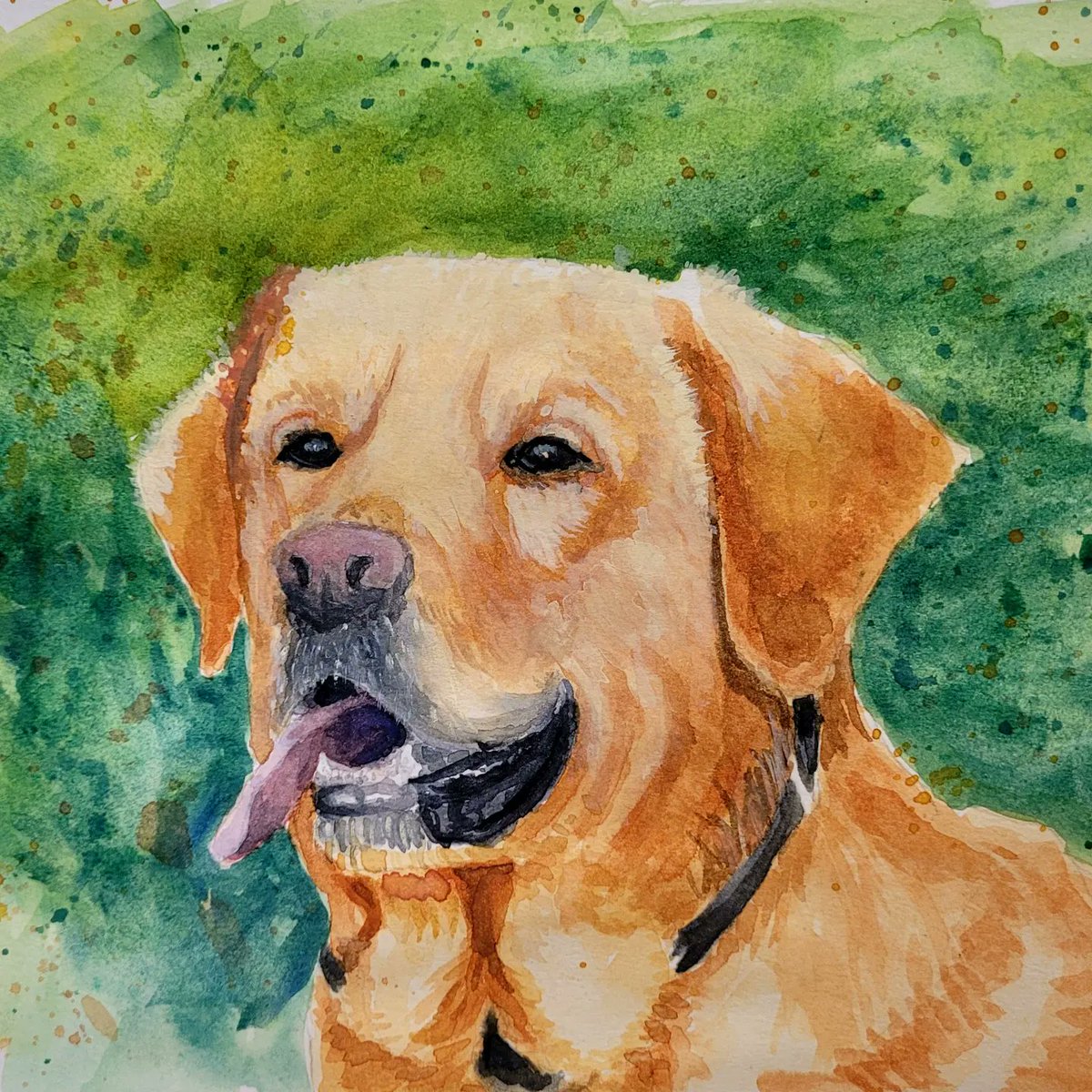 KhioriCreative's tweet photo. Hello everyone! I really enjoy working on my detailed #petportraits, but recently I tried a looser dog #painting.  I was surprised to find out that a friend of mine actually liked the loose #dog better than the detailed #cat.  Now I need a general consensus,  which do you prefer? https://t.co/X6DFUexPWC