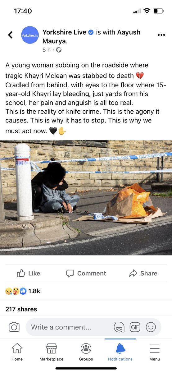 helensmith2323's tweet photo. Absolutely despicable from @yorkshirelive posting a photo of someone grieving the loss of a loved one on Facebook https://t.co/5ZQ3IPJ8t7