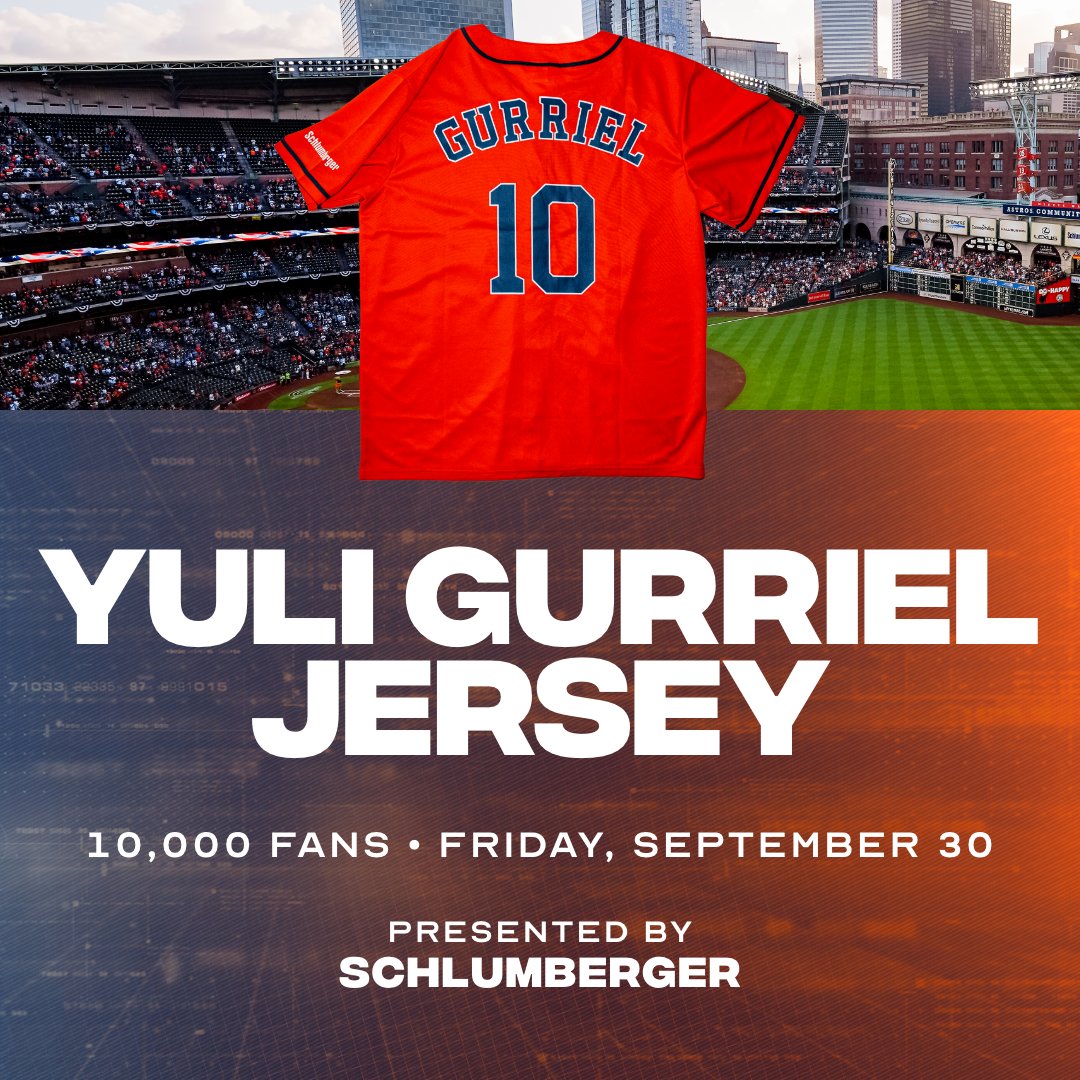 Houston Astros on X: Ten thousand fans will take home an orange @el_yuly10  replica jersey at next Friday's game! Get your tickets at    / X