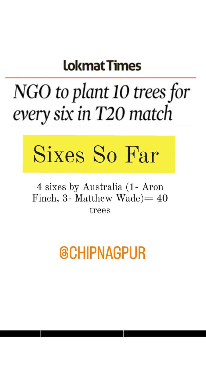 Sixes so far !
Updates from 
<a href="/aianagpur/">Jaydeep Das</a> #ChipNagpur