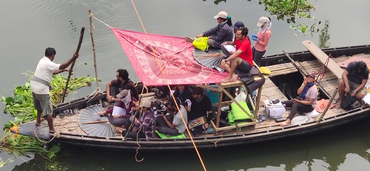 wii_india's tweet photo. Necessity is the mother of invention! @wii_india and @moefcc researchers improvise to achieve survey objectives for conservation of river dolphins https://t.co/koVoFPkjN6