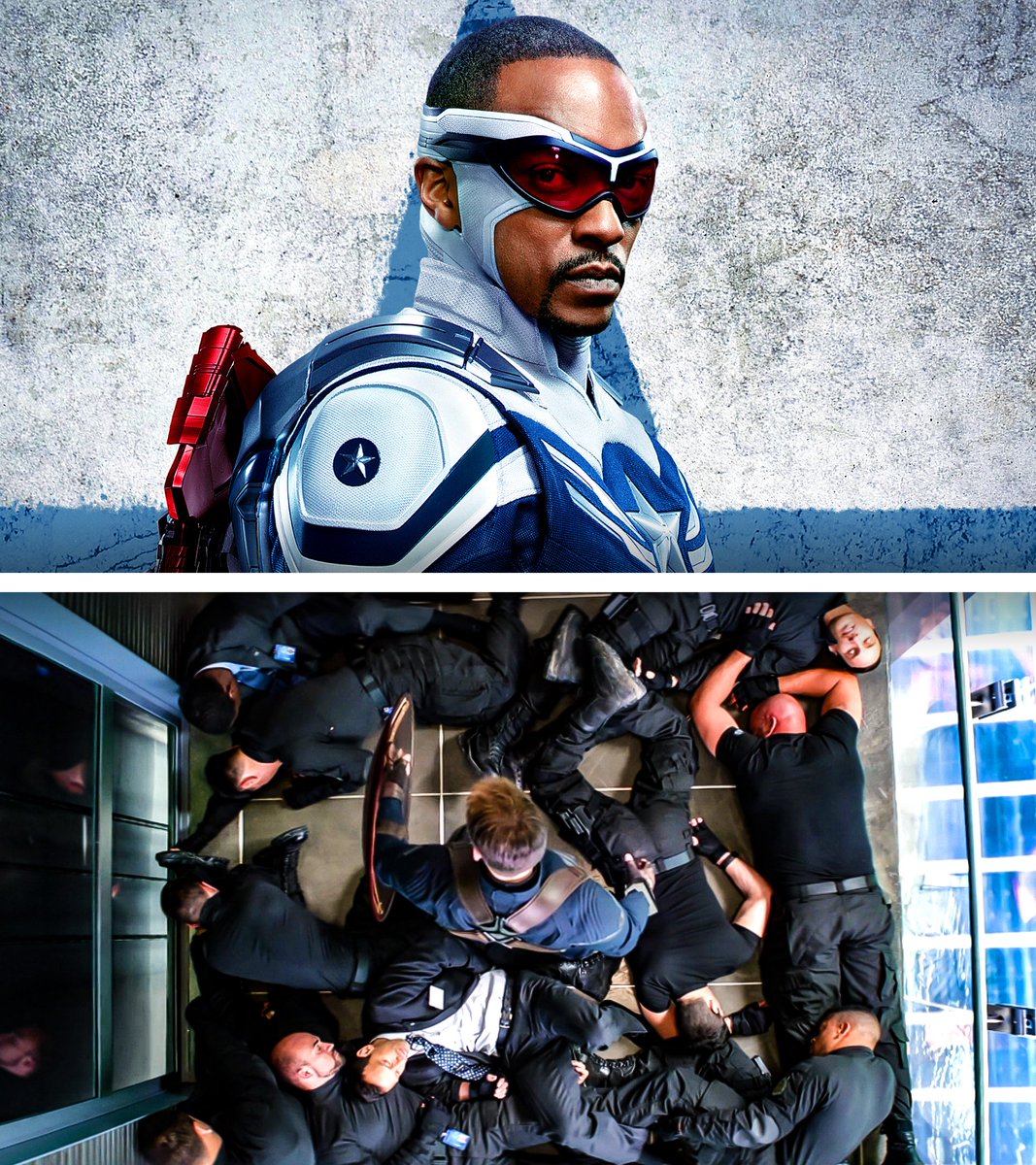 Anthony Mackie says he wants #CaptainAmerica4 to feature a fight scene that "rivals" the iconic elevator sequence in CAPTAIN AMERICA: THE WINTER SOLDIER! Full quote: thedirect.com/article/captai…