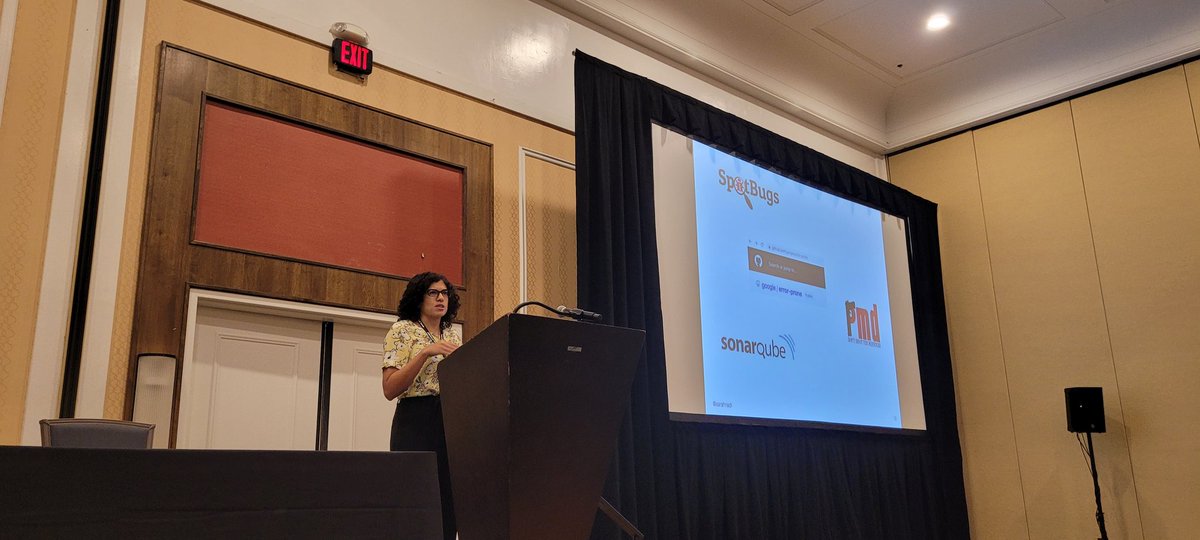 mwmkaouer's tweet photo. @sarahnadi presenting her research on API misuse #strangeloop #nwit https://t.co/2rdyjbbdpR