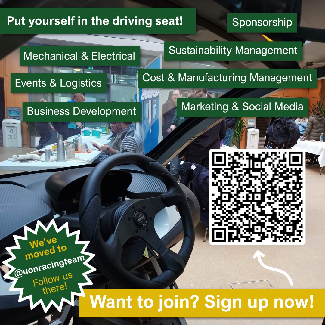 Want to be part of the sustainable motorsports revolution? 💚

We have opportunities in engineering, operations, business, and marketing! ✨

Sign up forms.office.com/r/wXV3FB8s8s and we'll be in touch soon! 👀

#weareuon #electric #racing #solarchallenge #innovation #sustainability