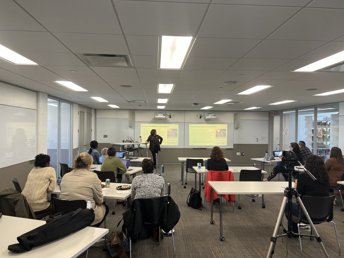 CenterTeaching's tweet photo. Kim Case is with us! 

Diversity, Equity, and Inclusion in the Classroom. Join us in Room 405 at the Learning Commons https://t.co/WN3iE39n15