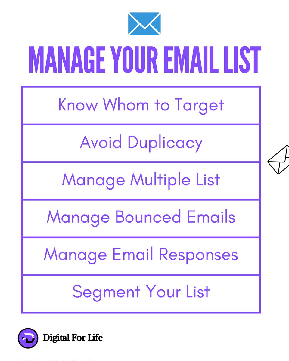 DigitalForLife1's tweet photo. ◼️ Manage Your Email List Like Pro 💯

#emailmarketing #emailmarketingchecklist #mailchimp #hubspot #klaviyo #emaillist #emailmarketingtips #emailmanagement #emailmarketingstrategy #emailmarketingtools #digitalforlife https://t.co/UZ7WshTE6L