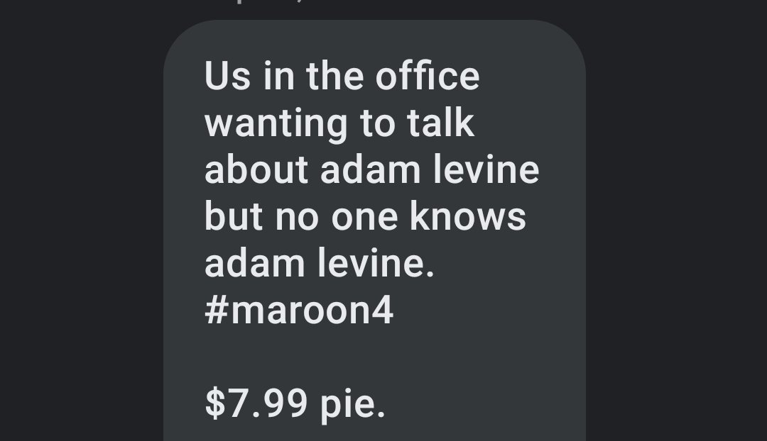 GNRB's tweet photo. I absolutely love all the shade @andpizza has been throwing in its tweets all of a sudden! π
#adamlevine #maroon4 #maroon5 #fedex #fedexstock #MikeLindell #mypillow #mypillowguy #declassify #declassifyingthoughts https://t.co/48p2ZiWYHe