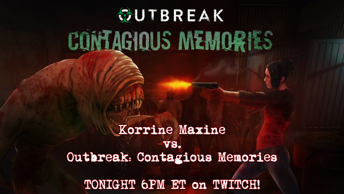 deaddropstudios's tweet photo. 🚨The unstoppable @KorrineMaxine is live on #twitch RIGHT NOW!🚨
🎮They're playing OUTBREAK: CONTAGIOUS MEMORIES on @Xbox Series X!🎮
👀WATCH NOW! https://t.co/vuRQIRuWKr👀
#survivalhorror #stadia #ps5 #xbox #steam #residentevil #silenthill #FutureTwitchPartner https://t.co/o0Oaefejc1