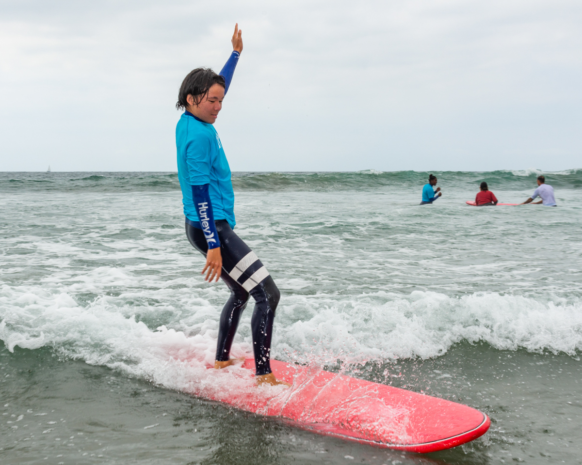 Our @LACityParks #PlayLA clinics are wrapping up Para Surfing and getting ready for fall sports! The last summer camp featured a surprise grant give for Andrea Cifuentes, who was born with spina bifida. To register for upcoming clinics, visit adaptivesportsla.org.