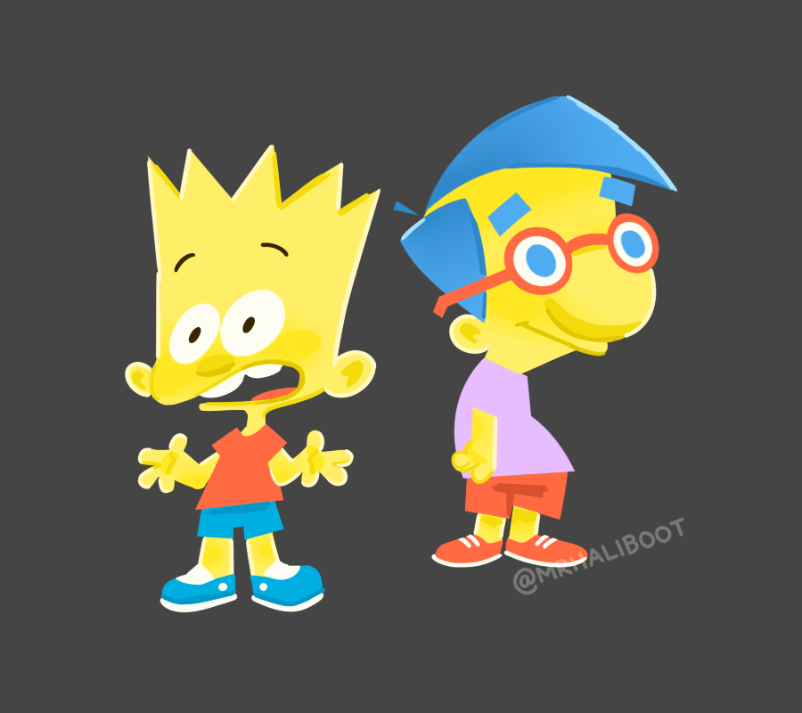 mrhaliboot's tweet photo. Bart and Bart's friend #TheSimpsons #bartsimpson #thrillhouse https://t.co/OBDb0SGWA8