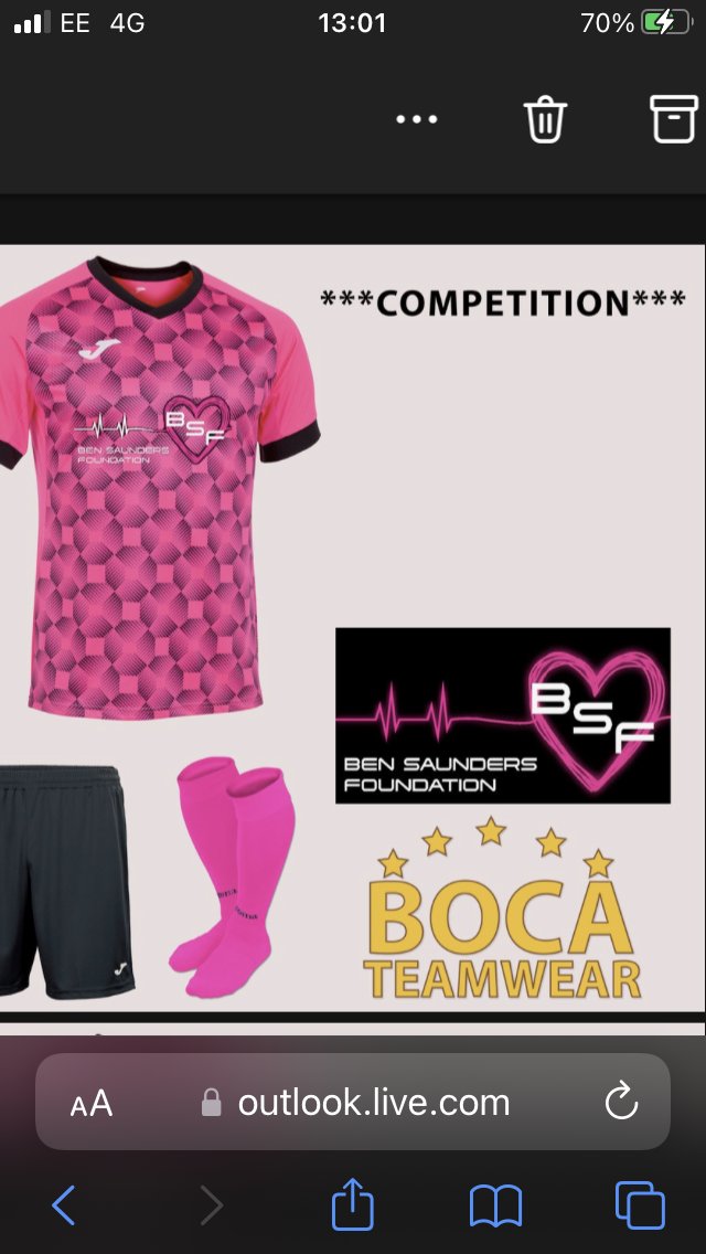 We have teamed up with <a href="/BocaTeamwear/">Boca Teamwear Ltd</a> to supply one team with this stunning kit.

The full kit will go to one team from under 6s to Under 18s.

To enter share this post, follow us on here and facebook and name your team, age and whether boys or girls. This kit is stunning ♥️