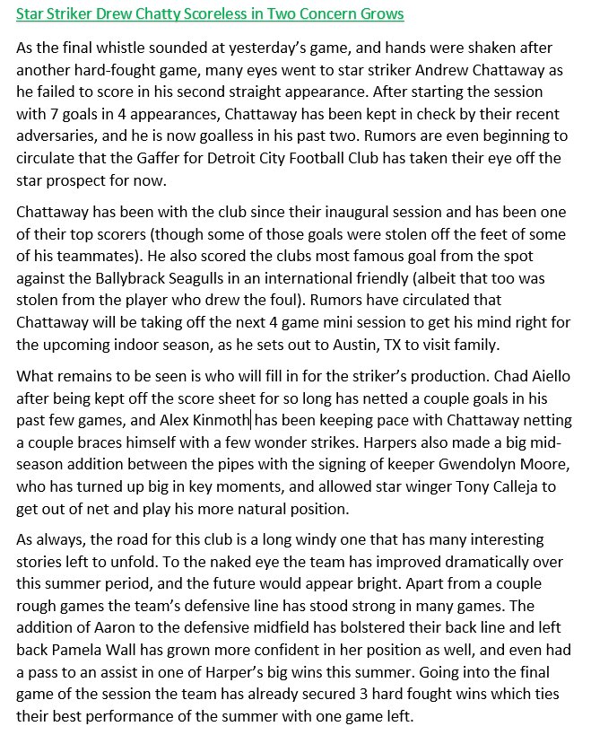 <a href="/drewchatty77/">The People’s Keeper</a> scoreless again, concerns grow for star striker, and what’s next for Harper’s AFC? Read our summer report below