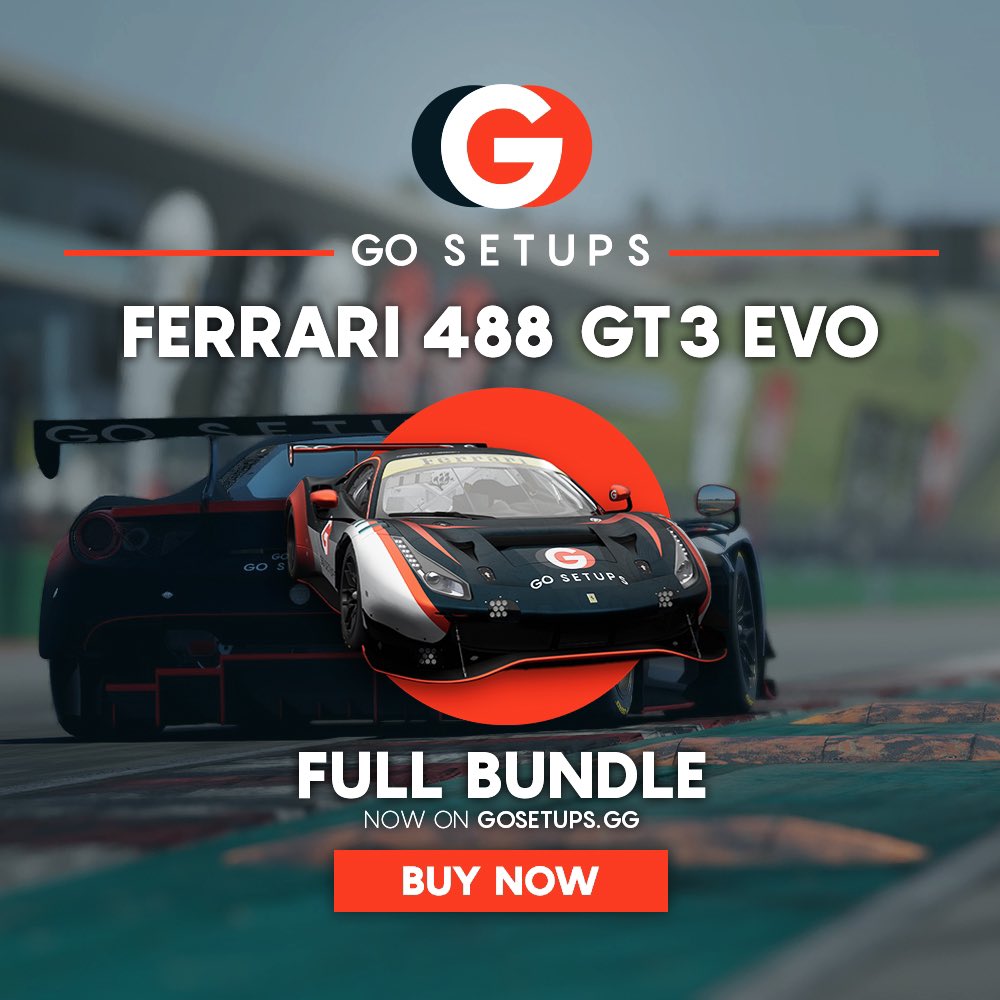 The Ferrari Full Bundle is Live❗️ 

Get yours at: gosetups.gg

The Go Setups Team
.
.
.
#assettocorsa #assettocorsacompetizione  #simracing #esports #fast #go #setups #race  #racesetups #racing #SRO #gt3 #audi #bmw  #honda #ferrari #porsche #lamborghini #mclaren