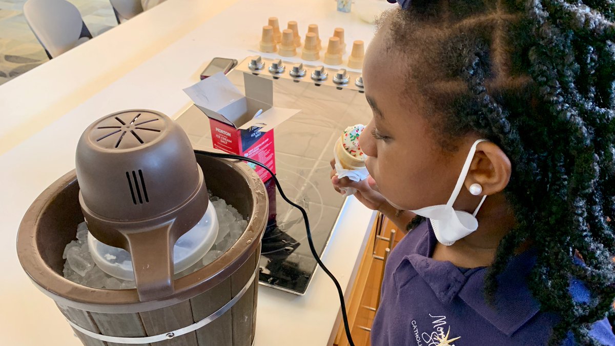 MSCatholicOrl's tweet photo. Friday is meant to be celebrated with ice cream and sprinkles! Our elementary students learned how to make vanilla ice cream during Life Skills. https://t.co/FHvreDwW34