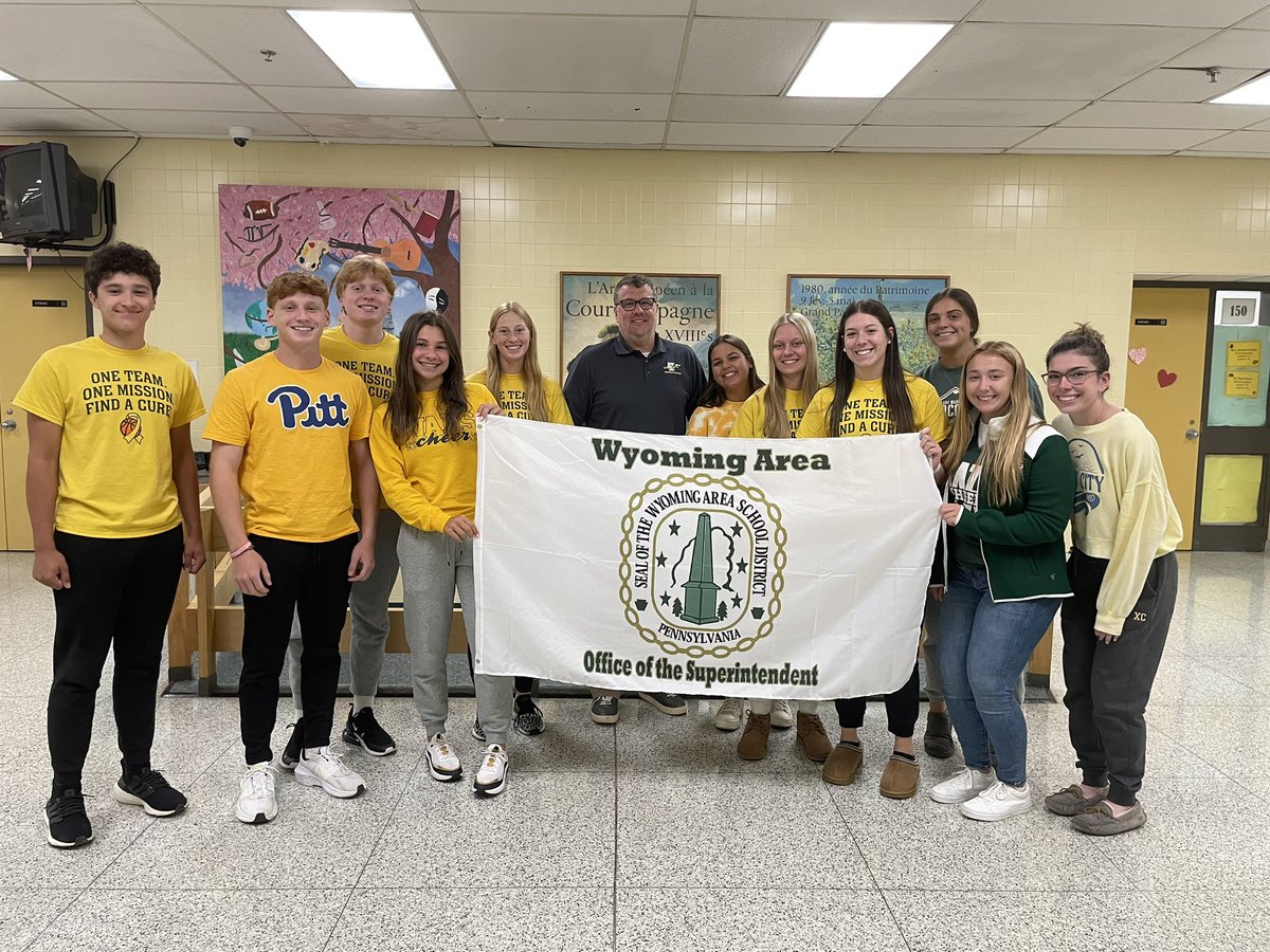 Student Council Officers presented superintendent Dr. Pollard with a flag today!!!!